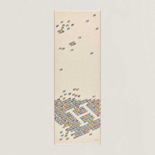  HERMES愛馬仕 22年秋冬 男士 圍巾 Rectangle The Parade H692512T 33