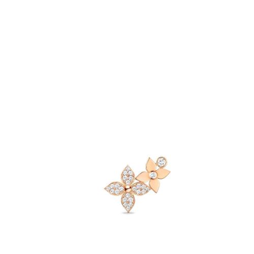  LV路易威登 22年春夏 女士 耳環 STAR BLOSSOM 1*w*8K 金鉆石右耳環 Q96946 預定商品2-8周發貨