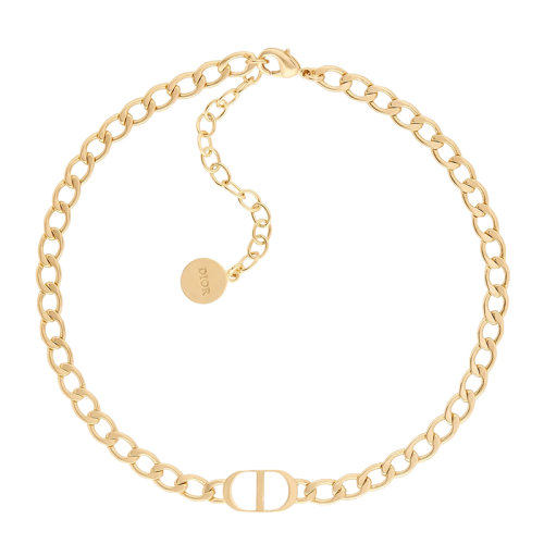 DIOR/迪奧 PETIT CD系列 女士鍍金金屬鏤空CD字母項鏈N1296PTCMT_D300
