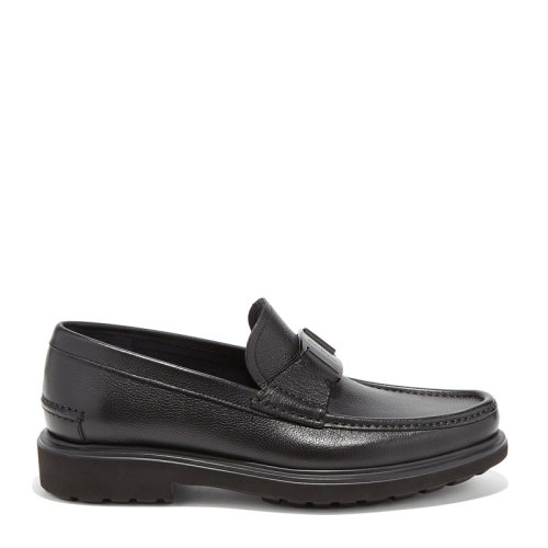 Salvatore Ferragamo/菲拉格慕 男士黑色VARA扣飾休閑樂福鞋男鞋 02-9390-673838（99新S級未使用）