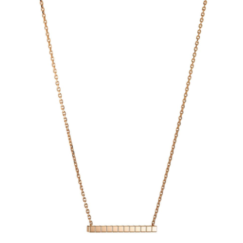 Chopard/蕭邦  女士經典款玫瑰金方塊項鏈 817702-5001