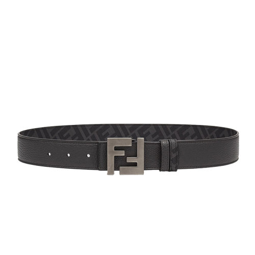 FENDI/芬迪  21早春新款男士深灰色小牛皮雙面腰帶 7C0424AFF1F1E6M