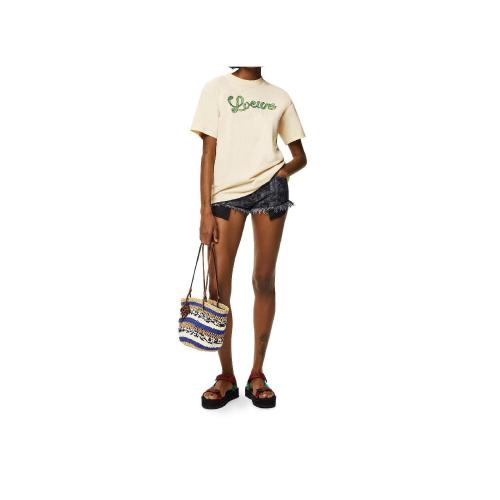 LOEWE羅意威 22年秋冬 女士 短袖T恤 LOEWE cactus T-shirt in cotton S616Y22J02-2370