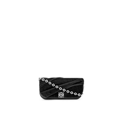  LOEWE羅意威 22年秋冬 女士 手拿包 Goya Long Chain Clutch in mohair and calfskin A559O45X