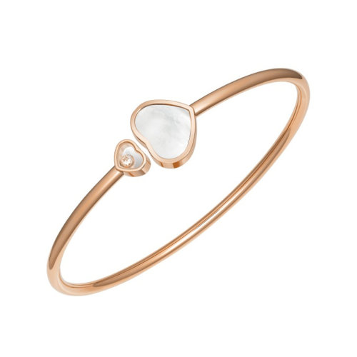 Chopard/蕭邦 HAPPY HEARTS 女士白色18K金快樂的心手鐲 857482-5300