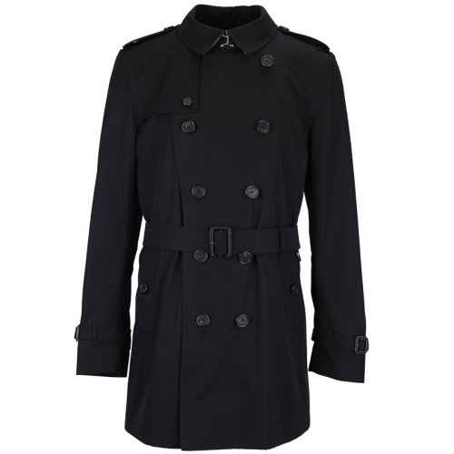 BURBERRY/博柏利 巴寶莉 男士 經典黑色/咖啡色 棉質 翻領 中長款 風衣外套 39833381