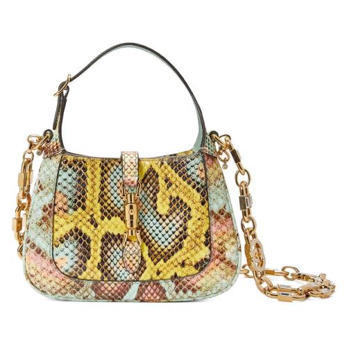  GUCCI古馳 22年秋冬 女士 Jackie 1961系列蟒蛇皮迷你手袋 699651 E12LG 8399