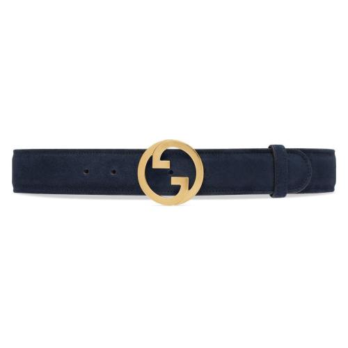  GUCCI古馳 22年秋冬 男士 飾圓形互扣式雙G腰帶 703147 CA00G 4552