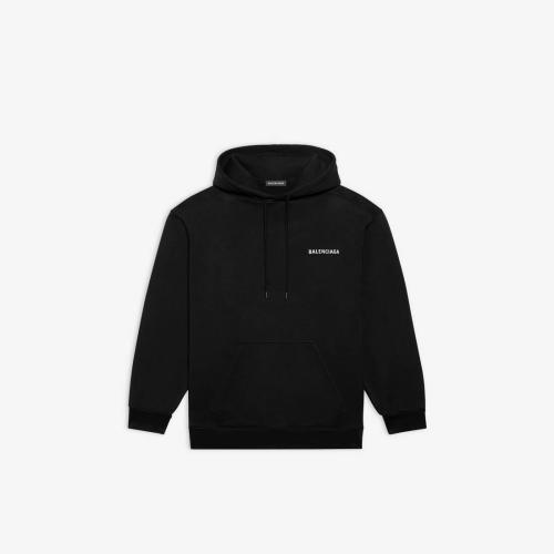  BALENCIAGA巴黎世家 22年春夏 男士 衛(wèi)衣 Men%27s Logo Medium Fit Hoodie in BLACK 600583TIV84 預(yù)定商品1-3周發(fā)貨