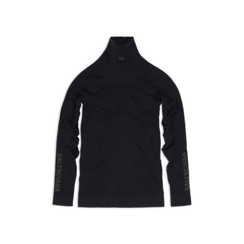  BALENCIAGA巴黎世家 22年秋冬 男士 長(zhǎng)袖T恤 Mens Sporty B Highneck Athletic Long Sleeve To