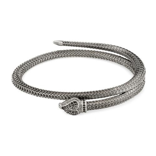  GUCCI古馳 22年秋冬 男士 Gucci Garden 系列_銀靈蛇造型手鐲 577283 J8400 0811