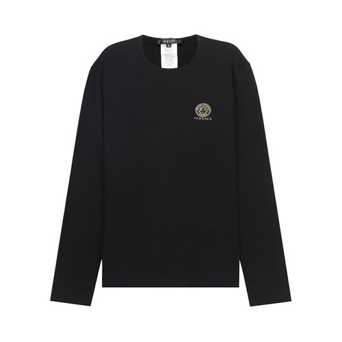 VERSACE/范思哲 男士純色棉質(zhì)圓領(lǐng)長(zhǎng)袖上衣T恤 AU10197-A232741 多色可選
