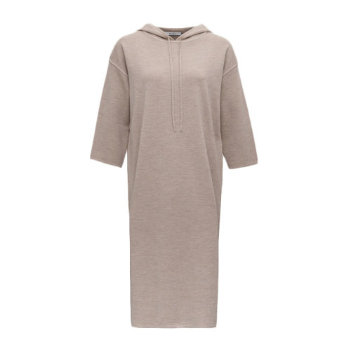 MaxMara/麥絲瑪拉 女士灰色羊毛時尚連帽歐美時尚長款連衣裙 13260209-600-001