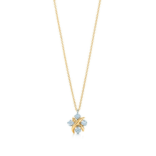 Tiffany & Co./蒂芙尼  Schlumberger?系列 18K金鑲嵌鉆石吊墜項鏈 23349833