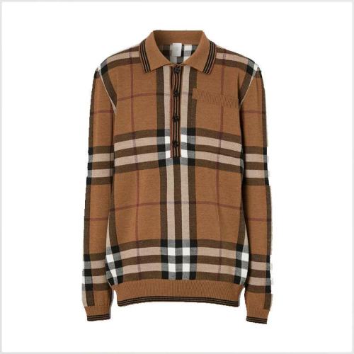  BURBERRY/博柏利 格紋嵌花羊毛衫男士 45639441 PLFSX