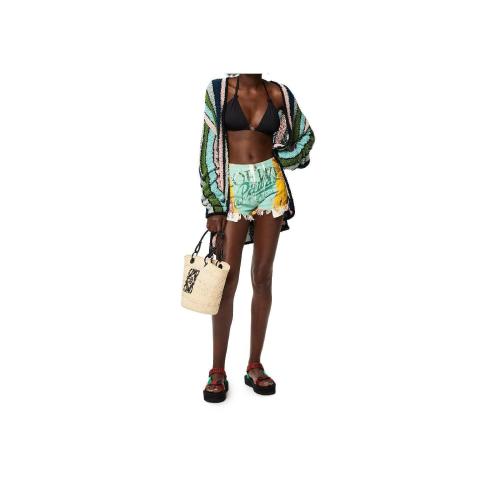  LOEWE羅意威 22年秋冬 女士 短褲 Palm shorts in denim S616Y11X03-2016