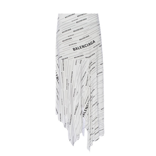 Balenciaga/巴黎世家  女裝 字母LOGO 女士白色時尚休閑半身裙 556483TDV10 9040
