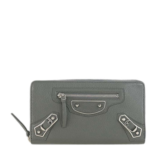 Balenciaga/巴黎世家 女士長(zhǎng)款羊皮拉鏈錢(qián)夾錢(qián)包 390187-AQ40N-4030