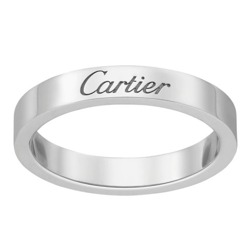 CARTIER/卡地亞 經典C de Cartier系列 鉑金950/1000刻字CARTIER結婚求婚訂婚戒指  B4054000