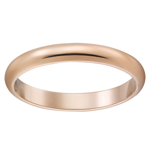 CARTIER/卡地亞 18K金玫瑰金 經典簡約大氣 1895結婚求婚訂婚對戒戒指  B4088100