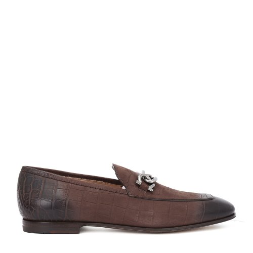 Salvatore Ferragamo/菲拉格慕 棕色 男士商務休閑鞋 樂福鞋 698880-02B199-BOY