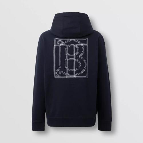  BURBERRY 22年秋冬 男士 專屬標(biāo)識(shí)裝飾棉質(zhì)連帽衫 80575441