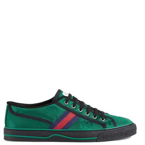 GUCCI/古馳 22年早春新款 Off The Grid Tennis 1977系列 男士?綠色GG尼龍運(yùn)動(dòng)鞋675111H9H703260