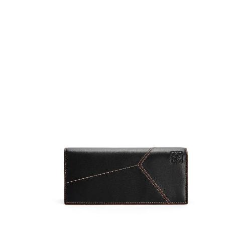  LOEWE羅意威 22年秋冬 男士 錢包 光滑牛皮革 Puzzle 縫線長款水平錢包 C510978X01-1100 預定商品1-3周發貨