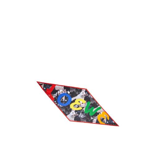  LOEWE羅意威 22年秋冬 女士 圍巾 Cats diamond scarf in cotton and silk F606257X89-9990