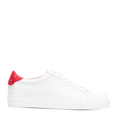 Givenchy/紀(jì)梵希 【21春夏新款】女士白色小logo彩尾標(biāo)系帶低幫休閑運動鞋板鞋小白鞋女鞋 多色可選
