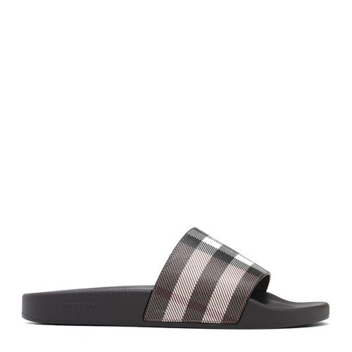 BURBERRY/博柏利男士22春夏新品格紋外穿拖鞋一字拖8048195