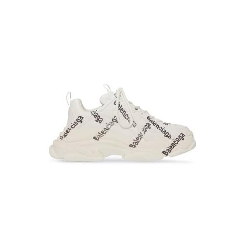  BALENCIAGA巴黎世家 22年秋冬 男士 休閑運(yùn)動(dòng)鞋 triple s logotype trainers 536737W2FAB9010