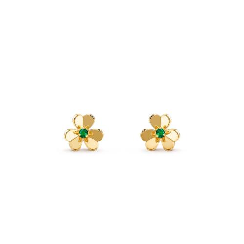  VCA梵克雅寶 22年秋冬 女士 耳環 Boucles doreilles Frivole， mini modeles Or jaune 750/100