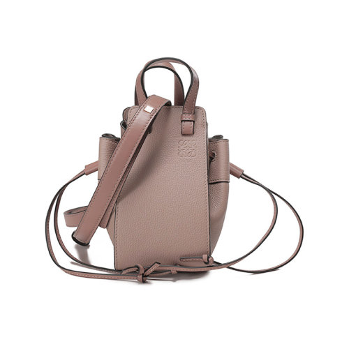 LOEWE/羅意威 【22秋冬新款】 女士Hammock系列牛皮革手提單肩包吊床包抽繩包迷你款 A538V07X15