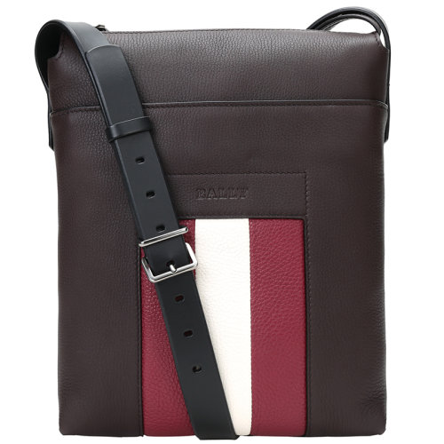 BALLY/巴利 男士皮質單肩斜挎郵差包 BAUMAS 221