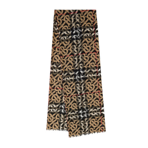 BURBERRY/博柏利 專屬標識印花輕盈格紋絲毛混紡圍巾80333301