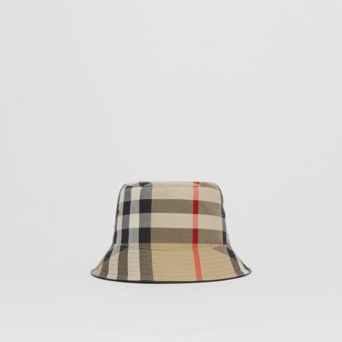  BURBERRY 22年秋冬 女士 格紋棉質漁夫帽 80500651