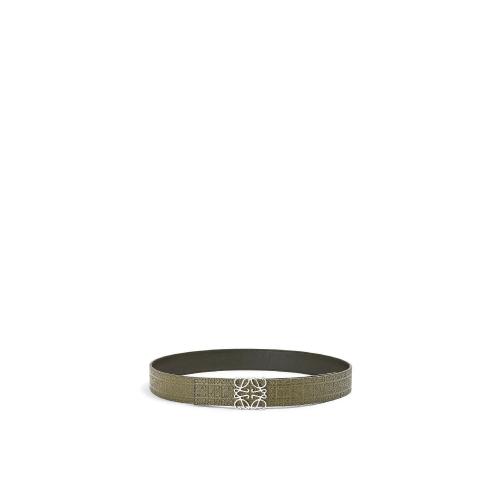  LOEWE羅意威 22年秋冬 男士 腰帶 Anagram belt in embossed silk calfskin and smooth calfsk