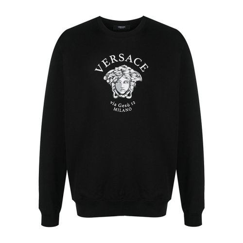 VERSACE 范思哲 男士 服裝  圓領(lǐng)美杜莎字母LOGO印花棉質(zhì)衛(wèi)衣套頭衫 男衛(wèi)衣