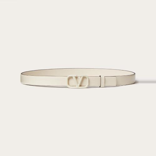  VALENTINO華倫天奴 22年秋冬 女士 腰帶 CEINTURE VLOGO SIGNATURE EN CUIR DE VEAU BRILLANT.