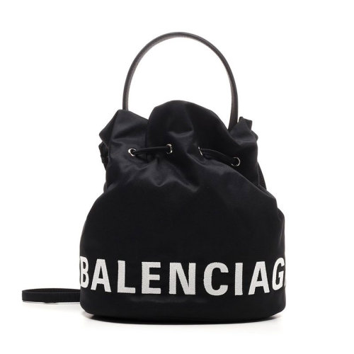 Balenciaga/巴黎世家 女包 女士 品牌字母LOGO 黑色束口手提包單肩包斜挎包 619459H852N1000 ZWJ0012CD