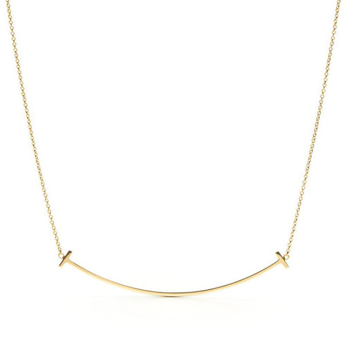 Tiffany & Co./蒂芙尼  Tiffany T系列 經(jīng)典Smile微笑笑臉笑臉 18K金 簡約精致 微笑項鏈 33637179