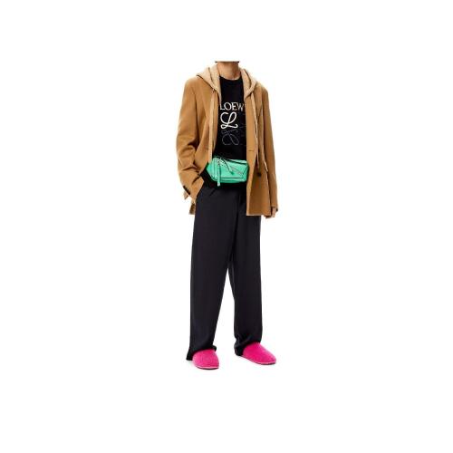 LOEWE羅意威 22年秋冬 男士 休閑褲 Rib waist drawstring trousers in wool H526Y04W87-9602