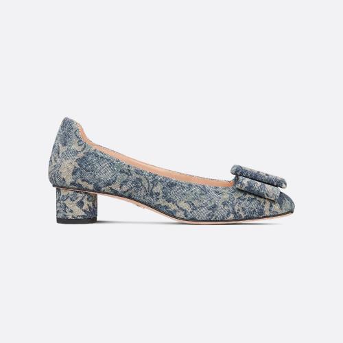 DIOR迪奧 22年秋冬 女士 中跟鞋 Ballerine Dior Idylle KCB755FBD_S91B