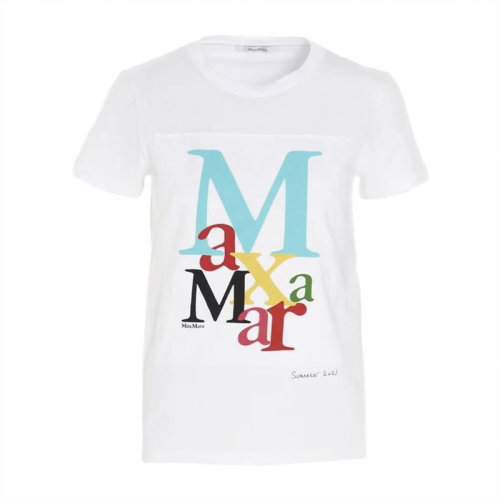 MaxMara/麥絲瑪拉 女士白色時(shí)尚休閑短袖T恤 HUMOUR 010