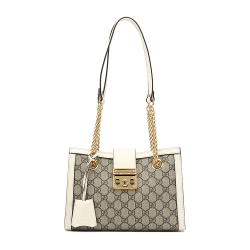 GUCCI/古馳 Padlock系列GG小號肩背包 帆布/配皮  498156 KHNKG