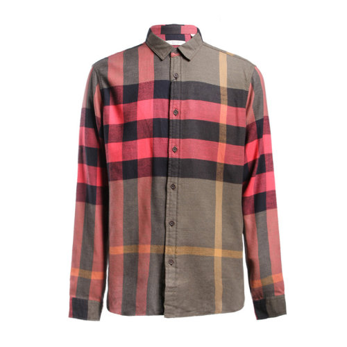 BURBERRY/博柏利 男裝 服飾  經典拼色 大格紋法蘭絨棉質襯衣 男士長袖襯衫 3930298