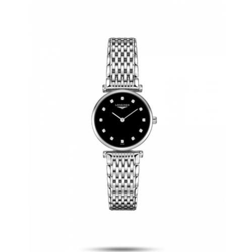 LONGINES/浪琴 嘉嵐系列 鉆石時標(biāo) 石英機芯 女士腕表 L4.209.4.58.6
