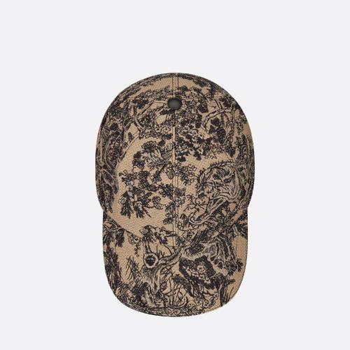  DIOR迪奧 22年秋冬 女士 帽子 Casquette D-Player Toile de Jouy 25TJV922X132_C182
