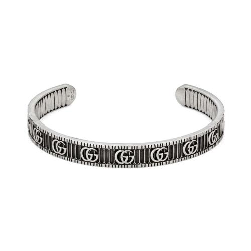  GUCCI古馳 22年秋冬 男士 雙G_銀手鐲 551903 J8400 0811
